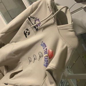 tan "love the earth" hoodie